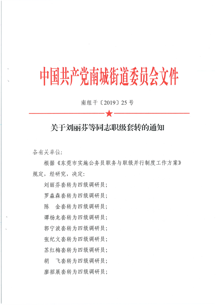 南组干〔2019〕25号关于刘丽芬等同志职级套转的通知_页面_1.png