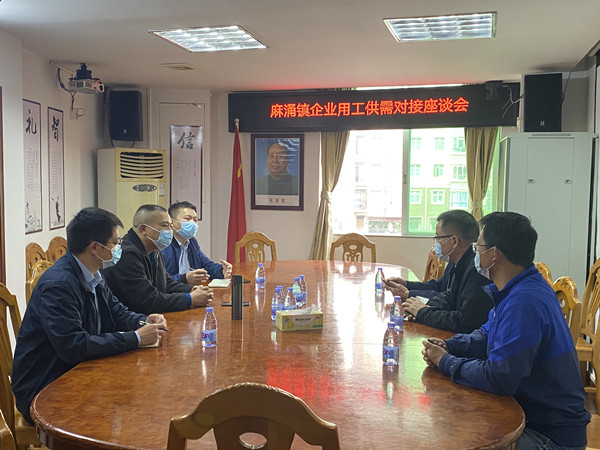 图一：麻涌人社分局到企业开展人力资源供需对接活动_副本.jpg