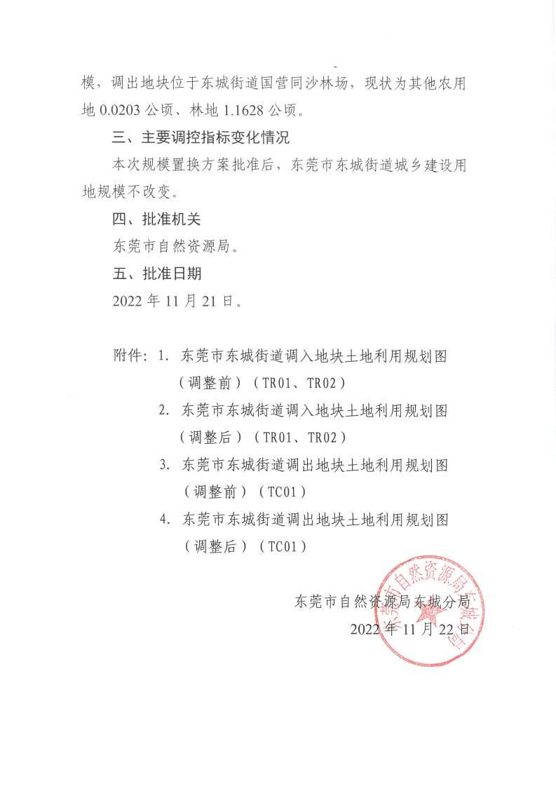 东莞市东城街道土地利用总体规划（2010-2020年）建设用地规划置换方案（黄旗一号项目）的公告_01.png