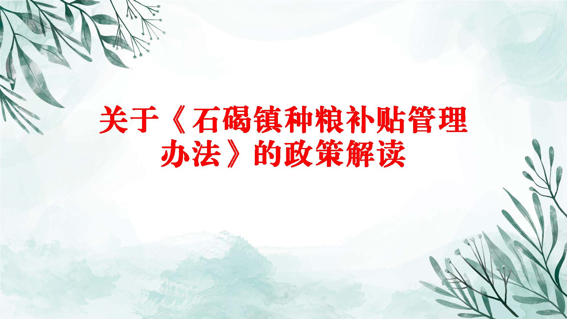 【一图看懂】关于《石碣镇种粮补贴管理办法》的政策解读（图文版）_页面_1.jpg
