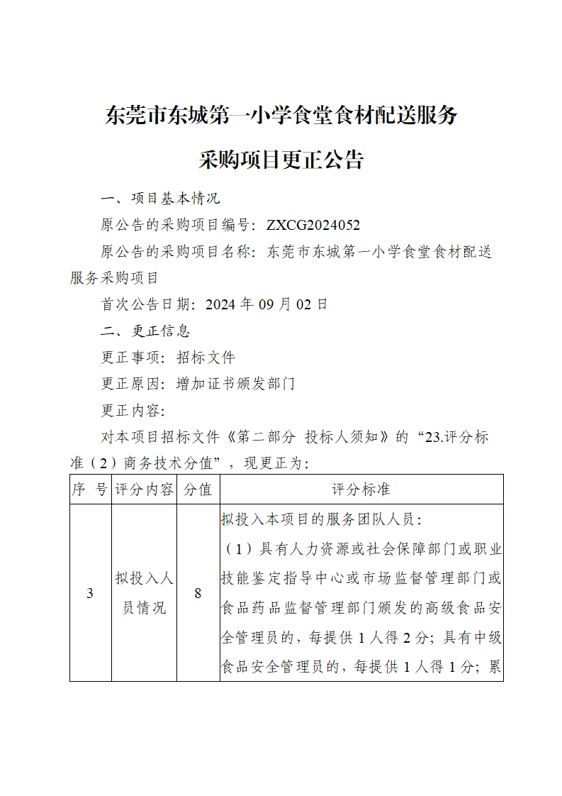 东莞市东城第一小学食堂食材配送服务采购项目更正公告_页面_1.png