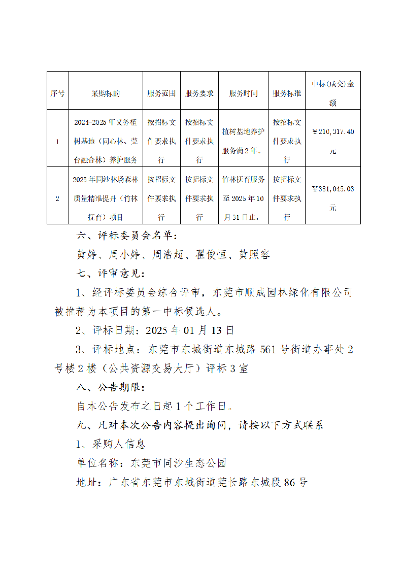 2024-2025年义务植树基地（同心林、莞台融合林）养护及2025年同沙林场森林质量精准提升（竹林抚育）服务采购项目中标（成交）结果公告_页面_2.png