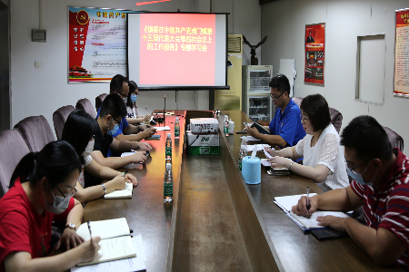 （20200619）虎门医保分局党支部专题学习《镇委在中共虎门镇第十五届代表大会第四次会议上的工作报告》1.JPG