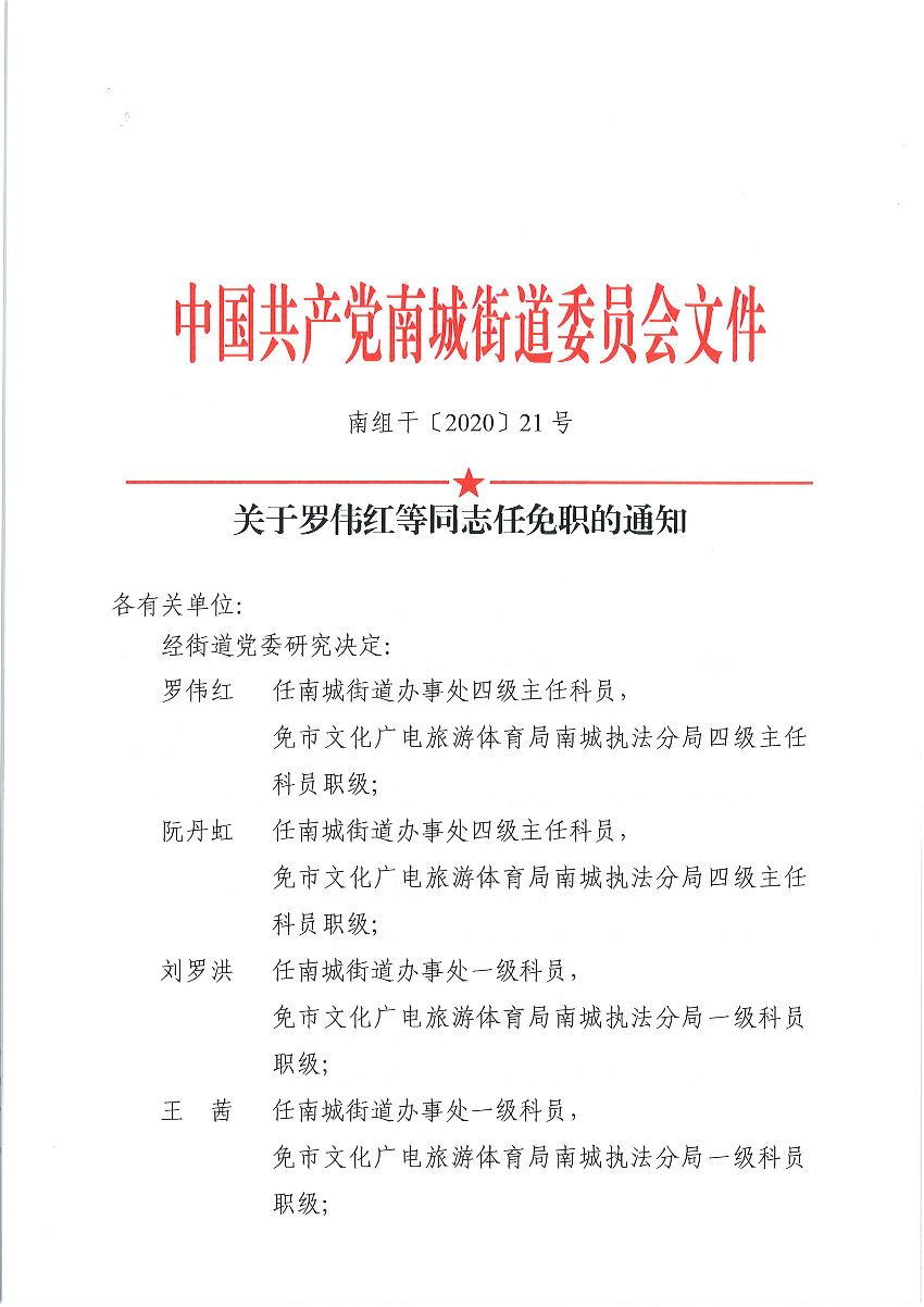 南组干〔2020〕21号关于罗伟红等同志任免职的通知_页面_1.png