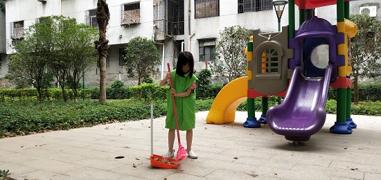 (唐洪)清洁家园 美化社区志愿者街道清扫活动